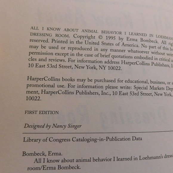 Erma Bombeck All I Know About Animal Behavior I Learned in Loehmann's Dressing - Picture 5 of 7